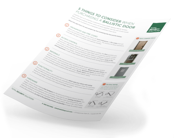 Ballistic door checklist